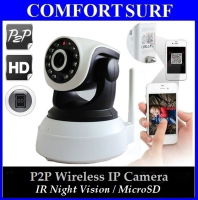 Latest P2P Wireless IP Camera wf IR Night Vision MicroSD via Smartphone